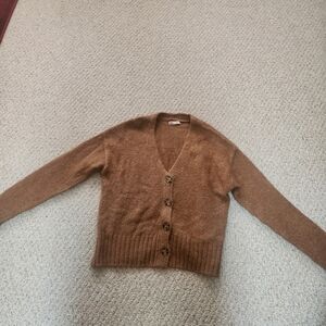 SO Women's Tan Button-Up Cardigan
